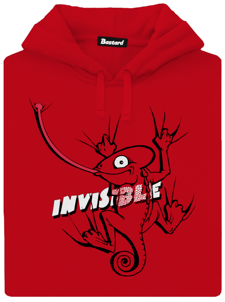 Invisible chameleon pánská mikina klokanka Red
