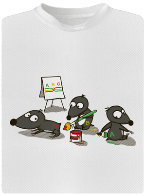 Pražský krtek pánské sportovní tričko White