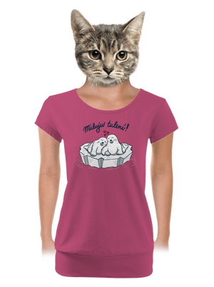 Miluju tulení dámské tričko s lemem Magenta