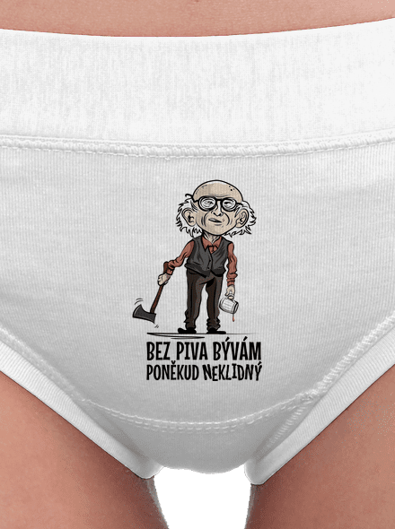 Neklidný bez piva dámské kalhotky White
