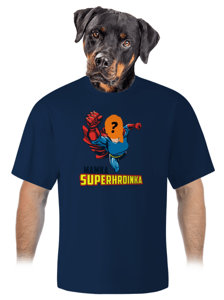 Mamka superhrdinka unisex tričko oversized Midnight Blue
