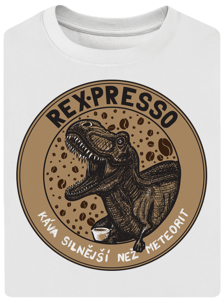 Rex-presso unisex tričko oversized White