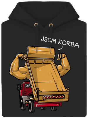 Korba unisex mikina premium Dark Black