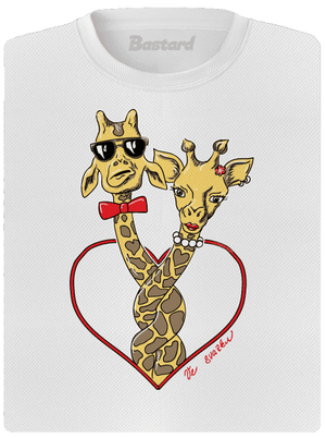 Žirafy ve svazku dámské sportovní tričko White