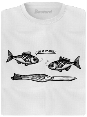 Vostrá rybička dámské sportovní tričko White