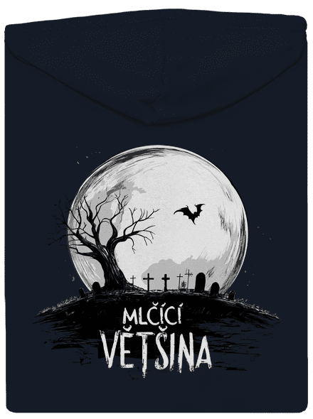 Mlčící většina dámská mikina na zip Navy Mal