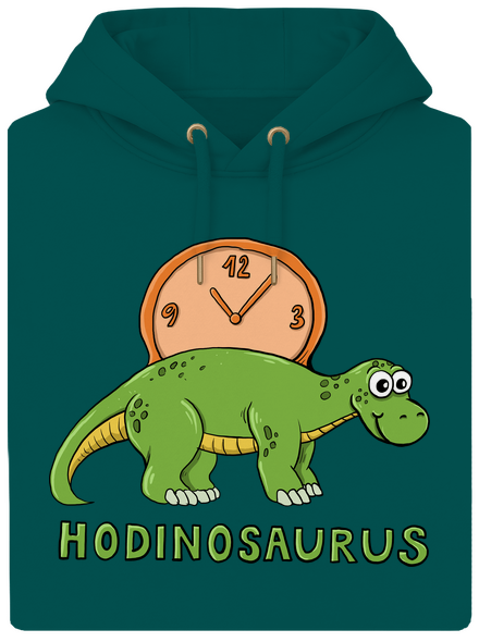 Hodinosaurus unisex mikina premium Emerald Green