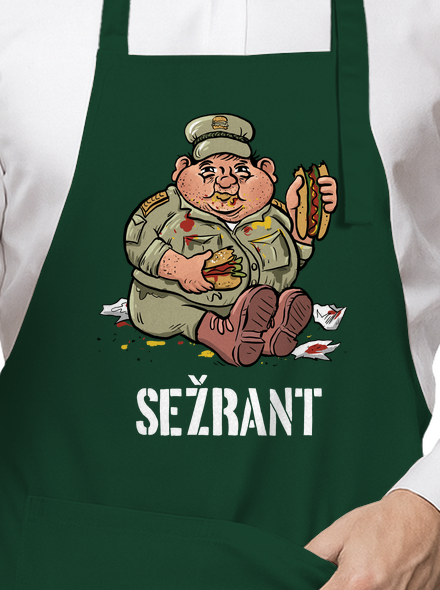 Sežrant zástěra Bottle Green