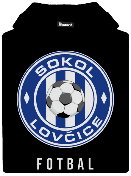 Sokol Lovčice - fotbal - barevné dětská mikina klokanka Black