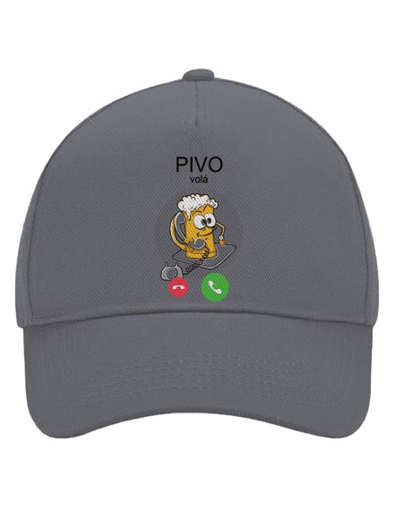 Pivo volá kšiltovka baseballka Graphite grey