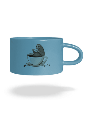 V pressu hrnek makronka Blue Macaron