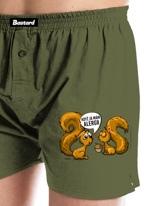 Alergická veverka pánské trenky Khaki