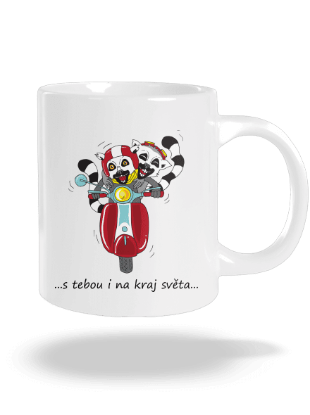 S tebou i na kraj světa velký hrnek White