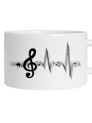 Žiju muzikou hrnek makronka White