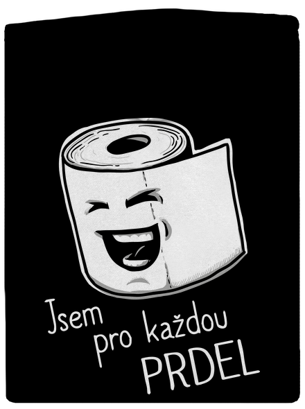 Prdel pánská mikina na zip Black