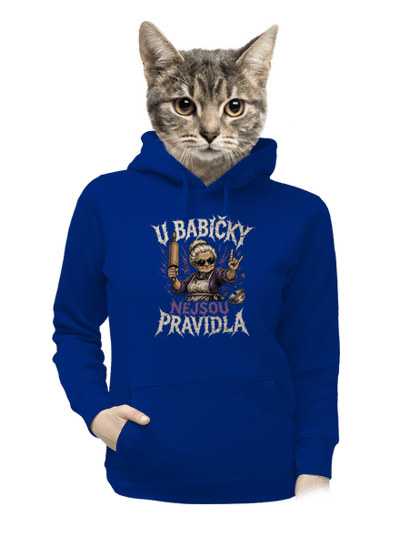 U babičky dámská mikina klokanka Royal Blue Mal