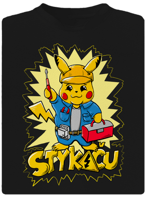 Stykaču pánské sportovní tričko Black