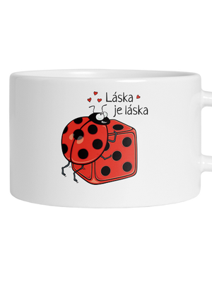 Láska je láska hrnek makronka White