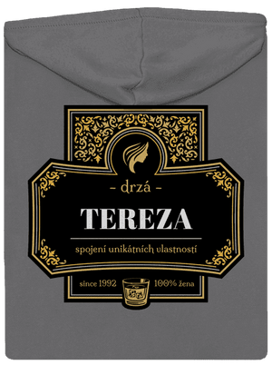 Alkoholová etiketa dámská mikina na zip Steel Gray