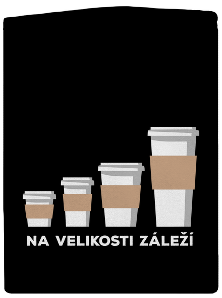 Na velikosti záleží pánská mikina na zip Black