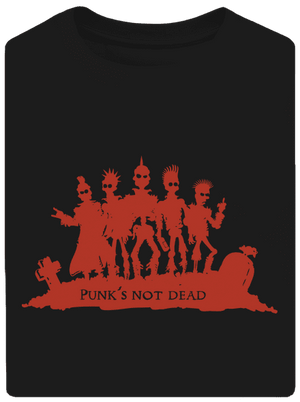 Punks Not Dead unisex tričko oversized Black