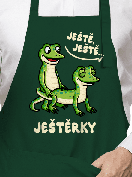 Ještě, ještě zástěra Bottle Green
