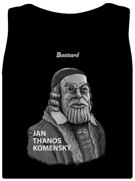 Jan Thanos Komenský dámské tílko klasické Black