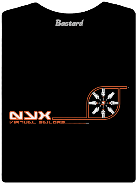 NYX Virtual Sailors dámské tričko s lemem Black