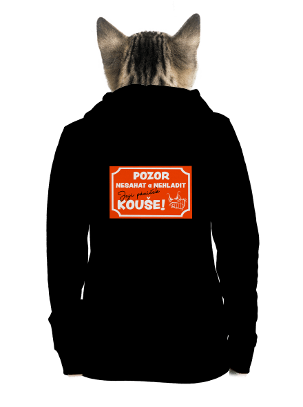 Pozor, nesahat dámská mikina na zip Black