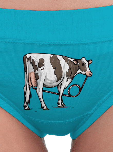 Cow drink dámské kalhotky Turquoise