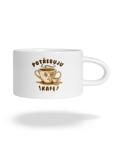 Potřebuju kafe hrnek makronka White