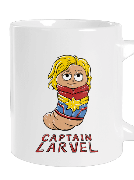 Captain Larvel velký hrnek White