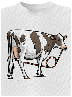 Cow drink dětské sportovní tričko White