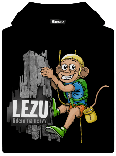 Lezu na nervy dětská mikina klokanka Black