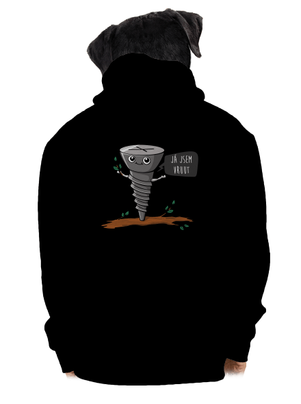 Já jsem Vruut pánská mikina na zip Black