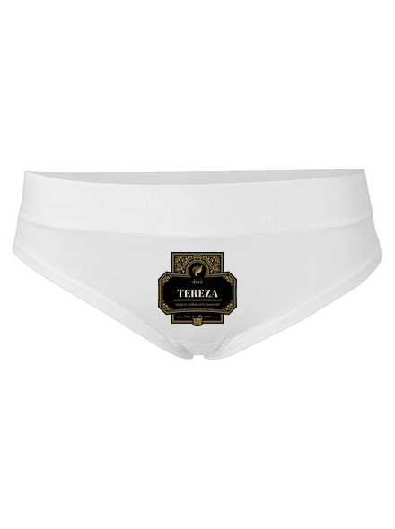 Alkoholová etiketa dámské kalhotky White