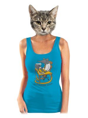 Kancelářská krysa dámské tílko klasické Blue Atol