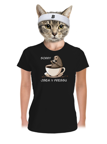 V pressu dámské sportovní tričko Black