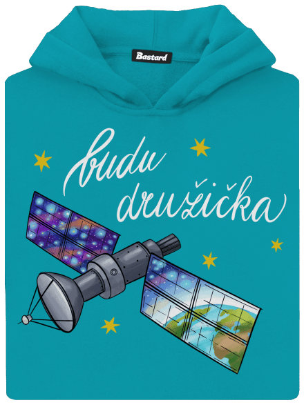 Budu družička dětská mikina klokanka Hawaiian Blue