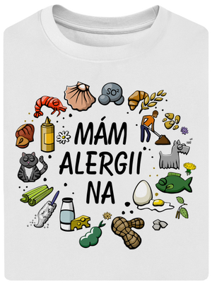 Mám alergii na... + fix unisex tričko oversized White