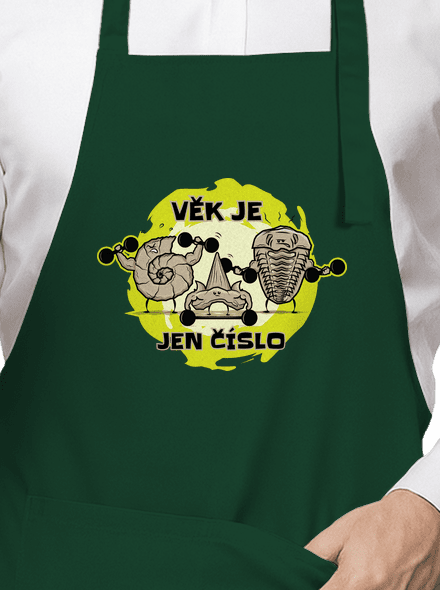 Věk je jen číslo zástěra Bottle Green