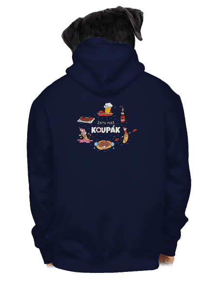 Český koupák pánská mikina na zip Navy
