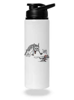 Alergická kočka a myš lahev na vodu White