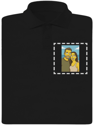 Simpsonovi z vlastní fotky pánská polokošile Black