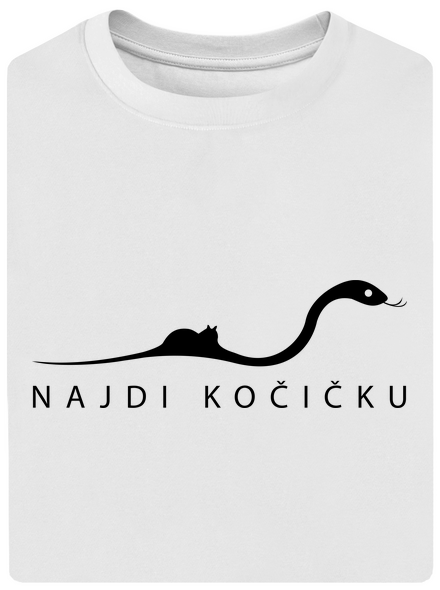 Najdi kočičku unisex tričko oversized White