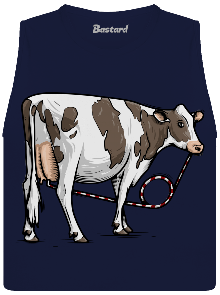 Cow drink dámské tílko volné Navy