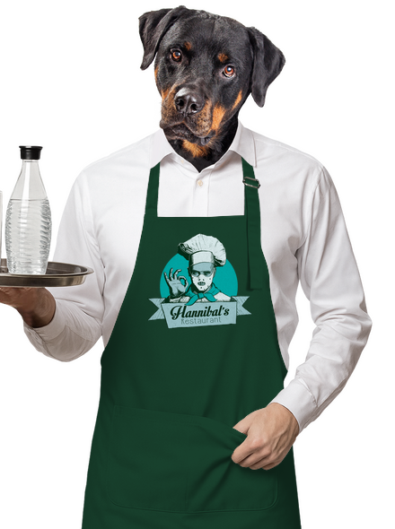 U Hannibala zástěra Bottle Green