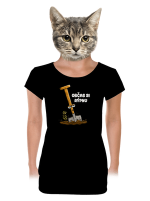 Občas si rýpnu dámské tričko s lemem Black