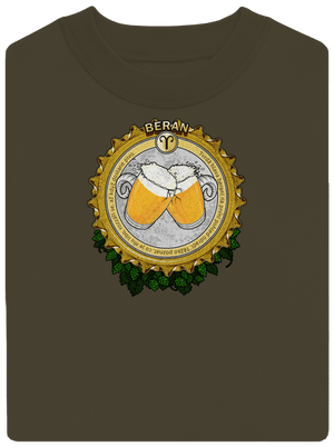 Pivní horoskop: Beran unisex mikina bez kapuce Urban Khaki