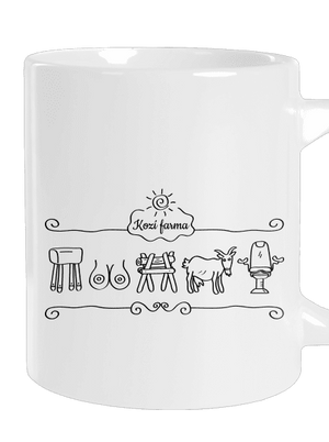 Kozí farma velký hrnek White